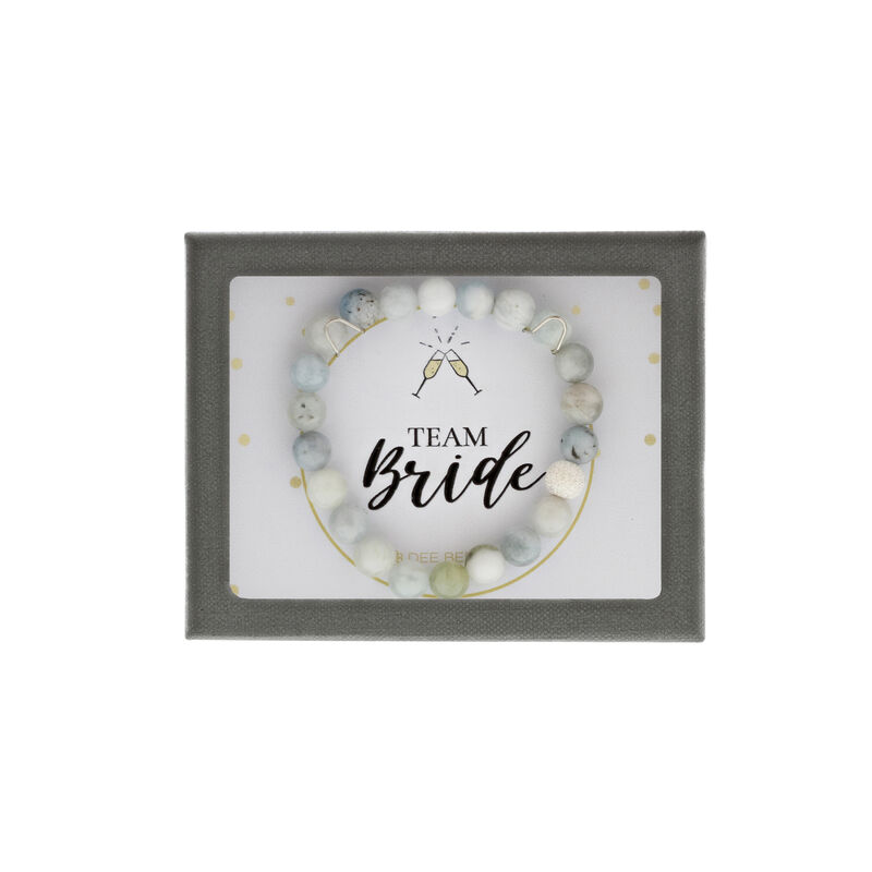 "Team Bride" Bracelet with Aquamarine in Sterling Silver image number null