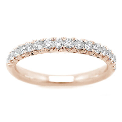 Timeless Classic 1/3ctw. Diamond Wedding Band in 14k Rose Gold
