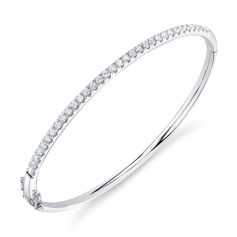 Shy Creation Diamond 3/4ctw. Bangle Bracelet in 14k White Gold image number null