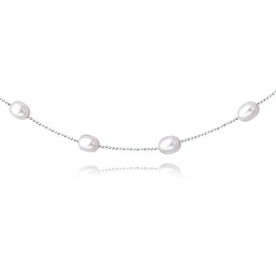Freshwater Pearl & Sparkle Bead Necklace