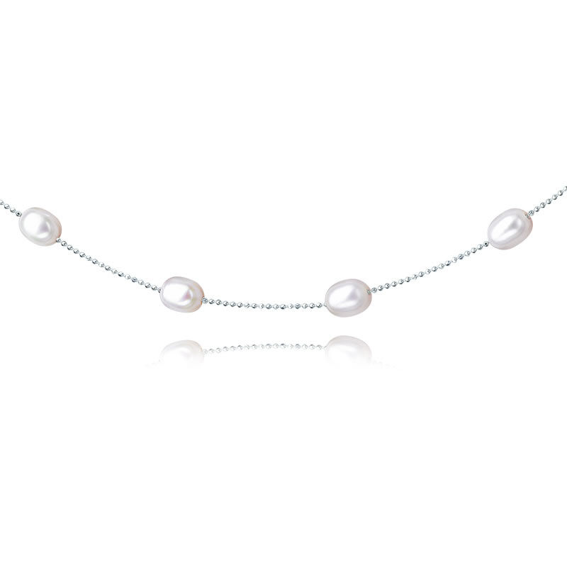 Freshwater Pearl & Sparkle Bead Necklace image number null