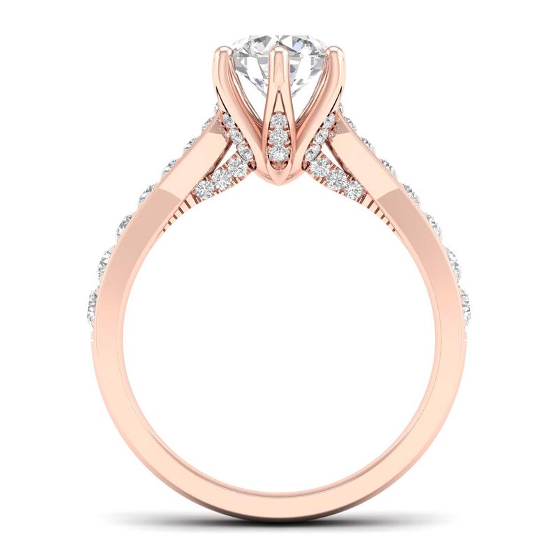 Classic 1 1/2ctw. Diamond Engagement Ring in 14k Rose Gold image number null