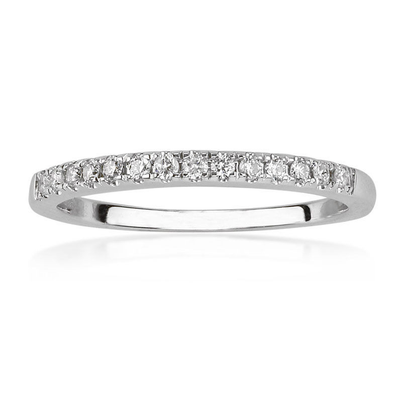 Julianna Wedding Band. Brilliant-Cut ¼ct. Band in 14K White Gold image number null