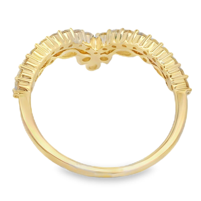 Diamond 1ctw. Marquise Contour & 14k Yellow Gold Anniversary Ring image number null