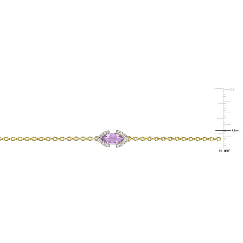 Multi Gemstone Station Necklace in Gold Plated image number null