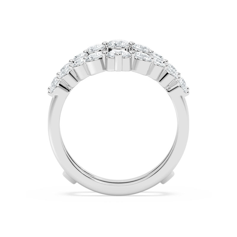 Lab Grown Diamond 1 1/5ctw. Graduated V Ring Guard in 14k White Gold image number null