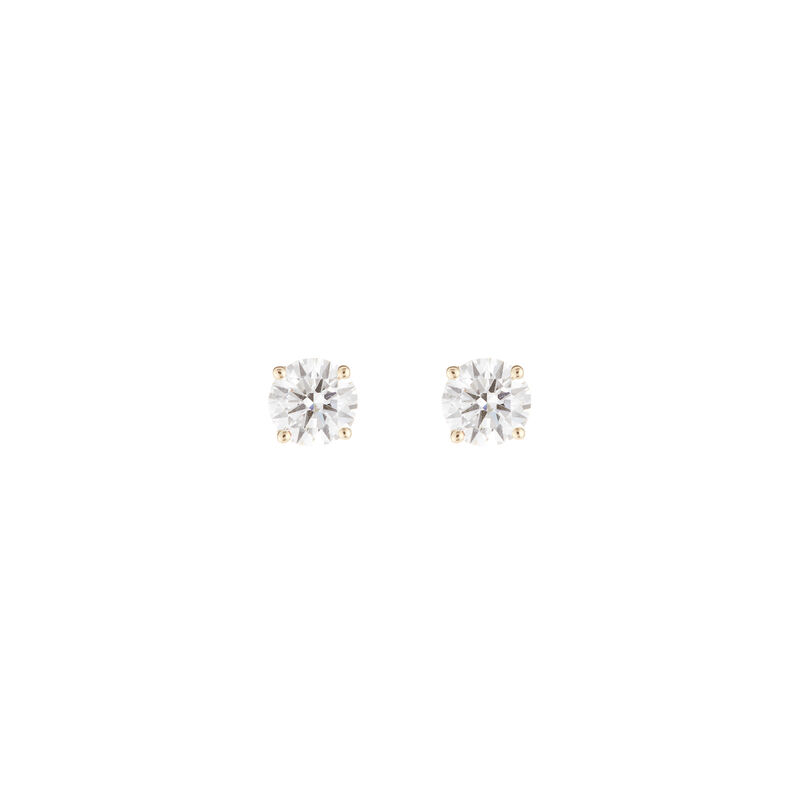 Brilliant-Cut Lab Grown 1 1/2ctw. EF VS Diamond Stud Earrings in 14k Yellow Gold image number null