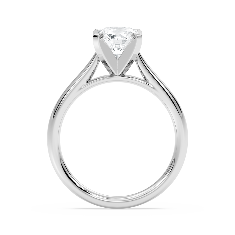 Round Lab Grown Diamond 1 1/2ctw. Cathedral Solitaire Engagement Ring in 14k White Gold image number null