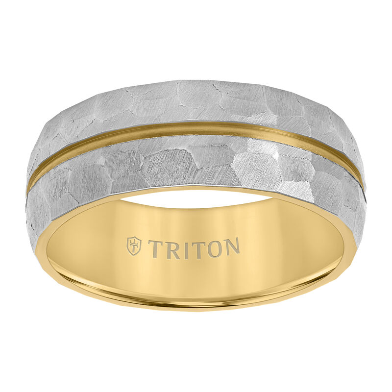 Men's Brushed & Titanium Wedding Ring (8mm) image number null