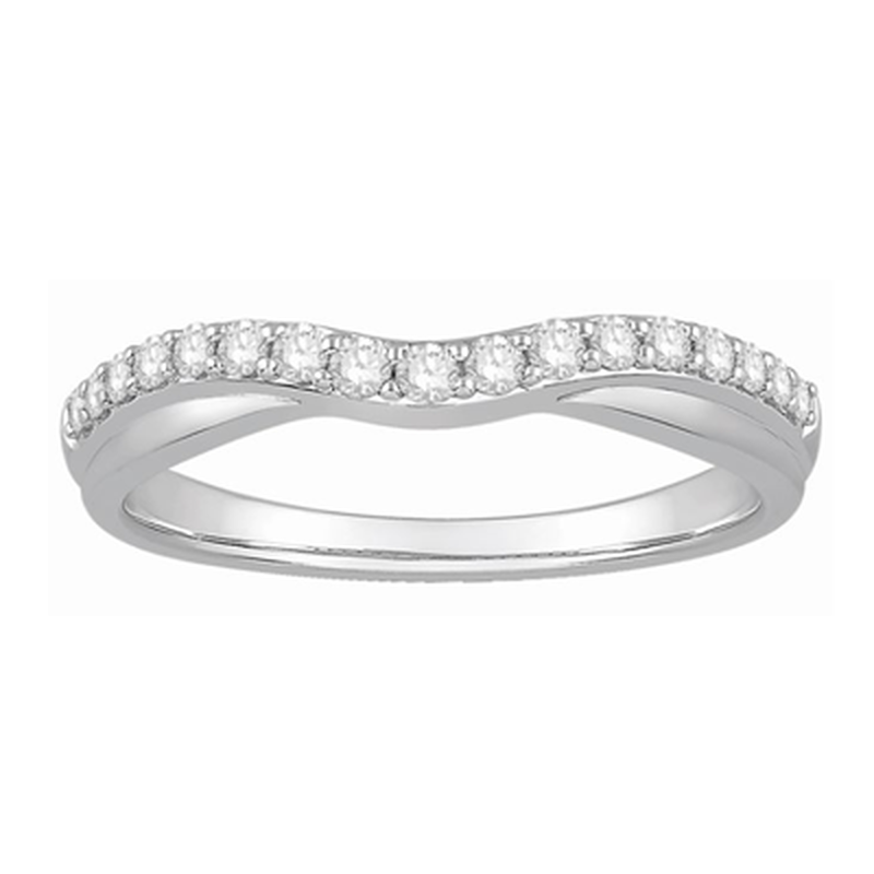 Diamond Contour Band 1/4ctw. in 14k White Gold image number null