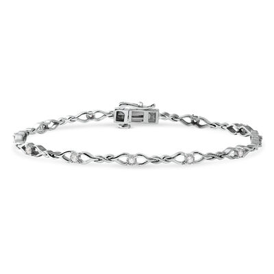 Infinity 0.25ctw. Diamond Bracelet in Sterling Silver