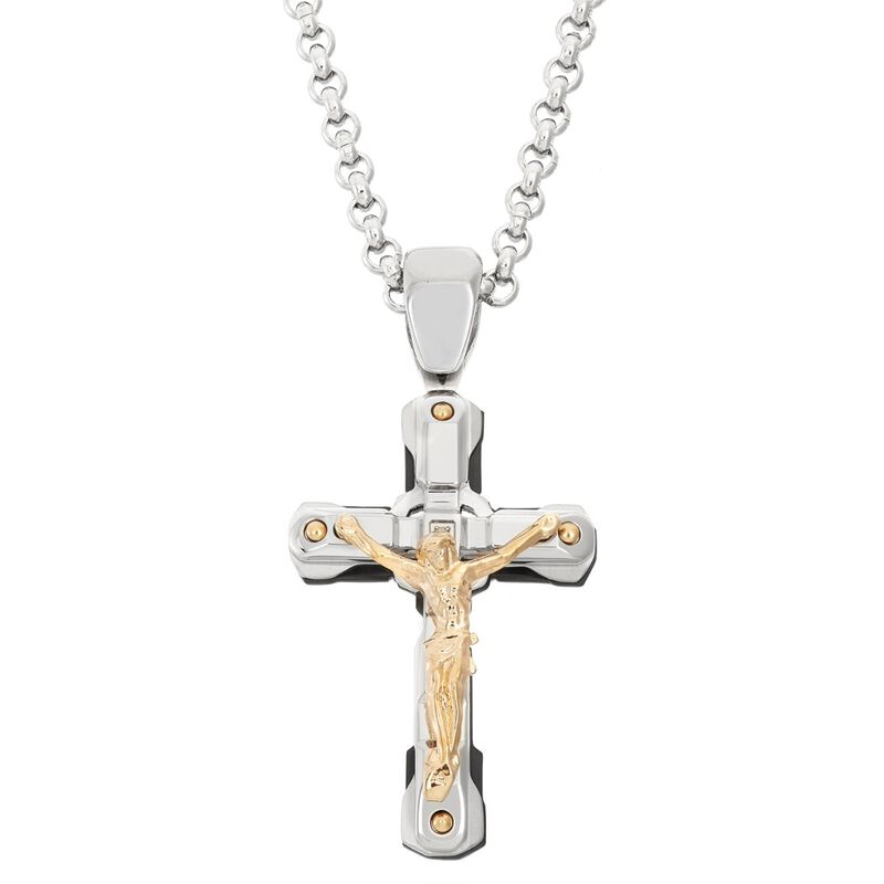 BLACK & BLUE Crucifix Two-Tone
 image number null
