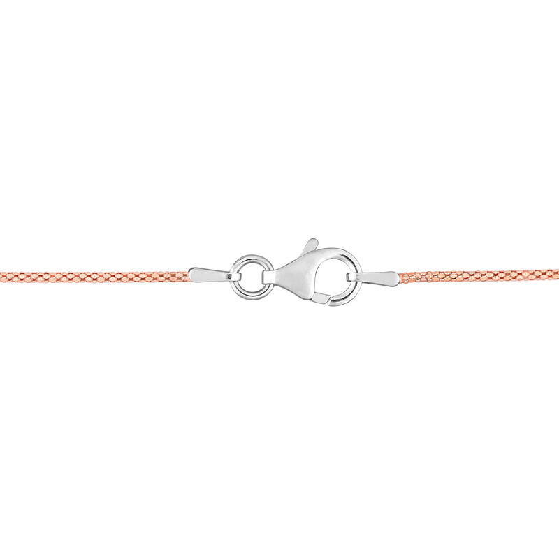 6mm Ball Station Necklace in Rose Gold Plated Sterling Silver image number null