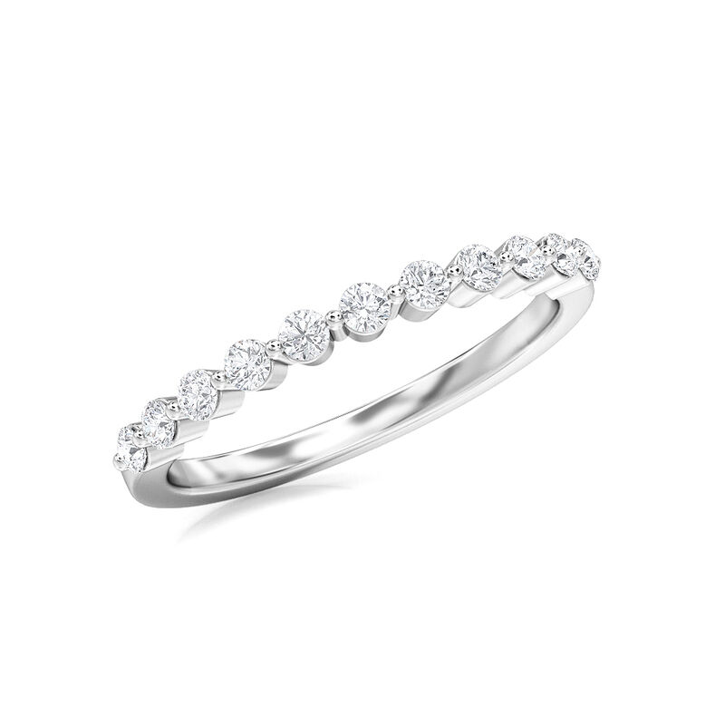 Lab Grown 1/3ctw. Diamond 11-Stone Anniversary Ring in 14k White Gold image number null