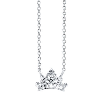 DISNEY© Princess Tiara Necklace in Sterling Silver