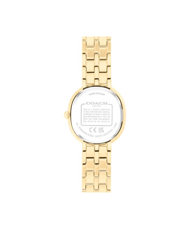 Coach Harlow Oval Gold Dial Gold Tone Watch 14504660 image number null