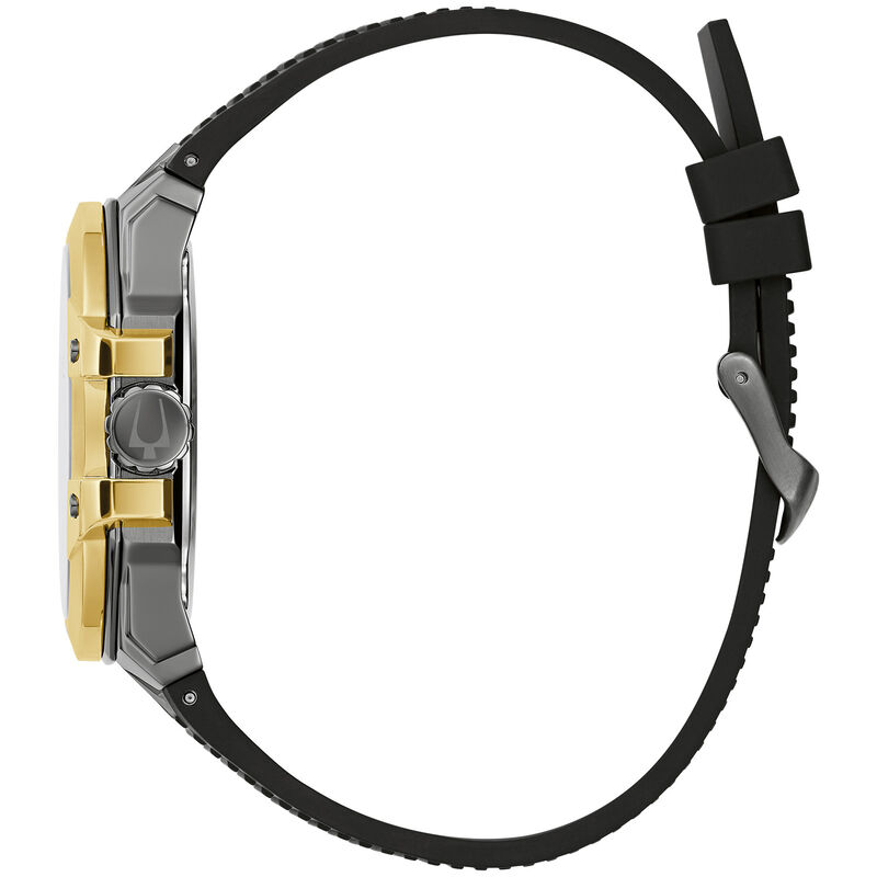 Bulova Men's Gold Tone Grey Ion Plated Stainless Steel Marc Anthony Maquina Automatic Watch 98A310 image number null