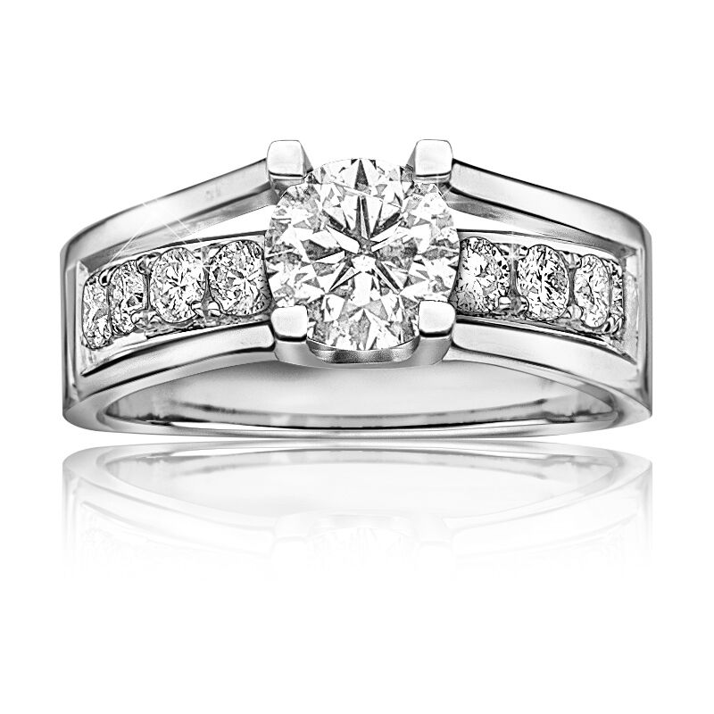 Canadian Diamond ¾ct. tw. Diamond Engagement Ring in 14k White Gold image number null