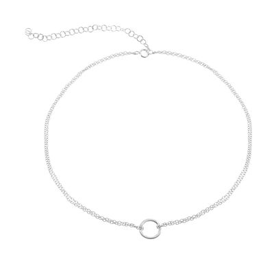 Circle Fashion Choker in Sterling Silver 