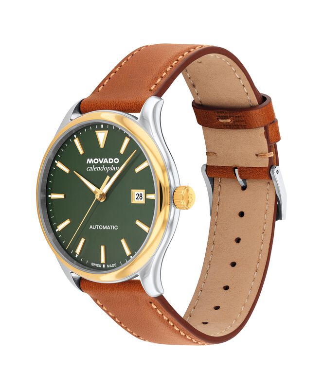 Movado Heritage Calendoplan Chronograph Watch Green Dial 3650229 image number null