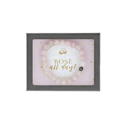"Rose All Day" Rose Quartz Bracelet in Sterling Silver