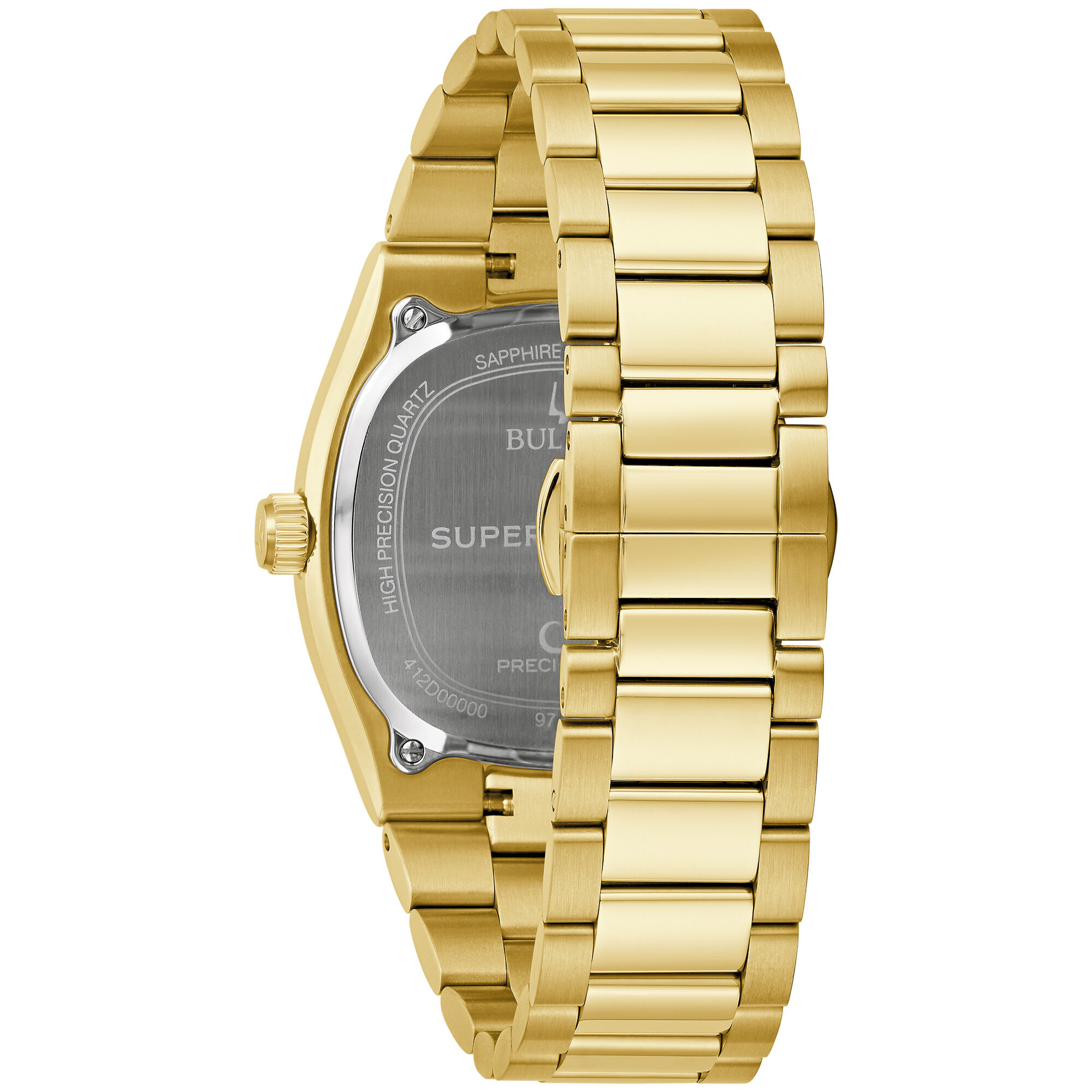 Bulova Men's Super Seville White Dial Gold Tone Stainless Steel