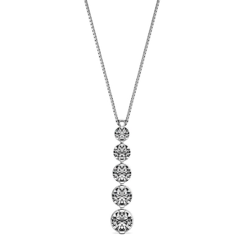 Diamond 0.50ctw. 5-Stone Pendant in 14k White Gold image number null
