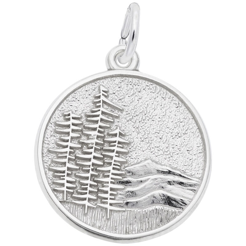 Mountain  Scene Charm in Sterling Silver image number null