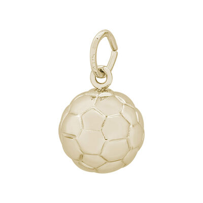 Soccer Ball Charm in 14K Yellow Gold