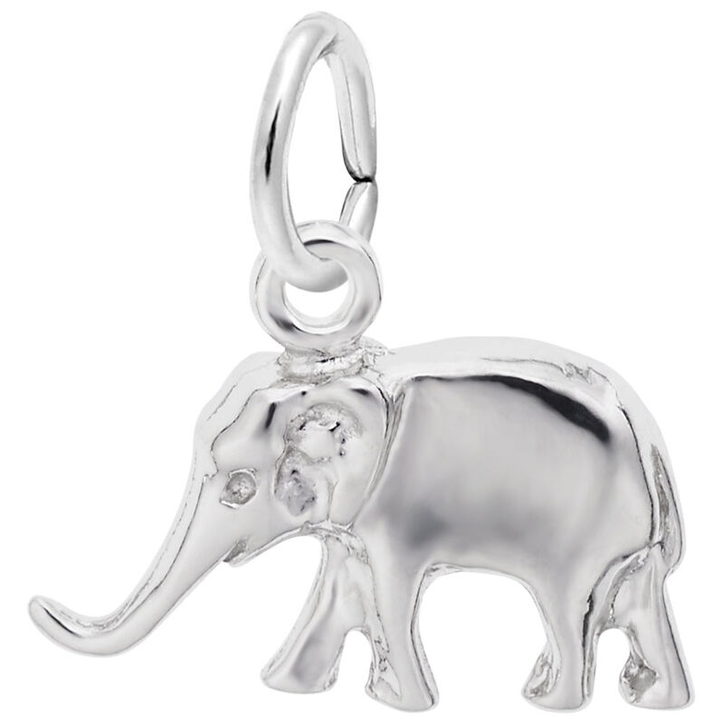 Elephant Charm in Sterling Silver image number null