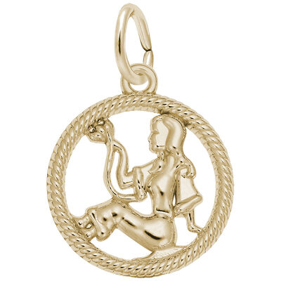Virgo Charm in 10k Yellow Gold
