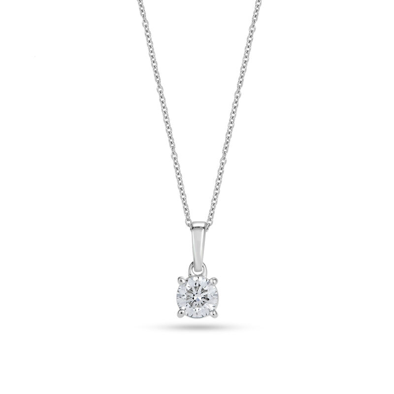 Brilliant-Cut 1/2tw. FGH VS SI Lab Grown Solitaire + Pendant in 14k White Gold image number null