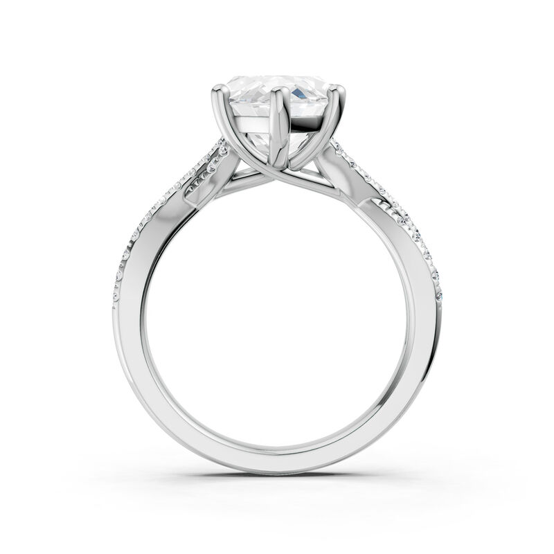 Marquise Lab Grown Diamond 3 1/4ctw. Twist Engagement Ring in 14k White Gold image number null