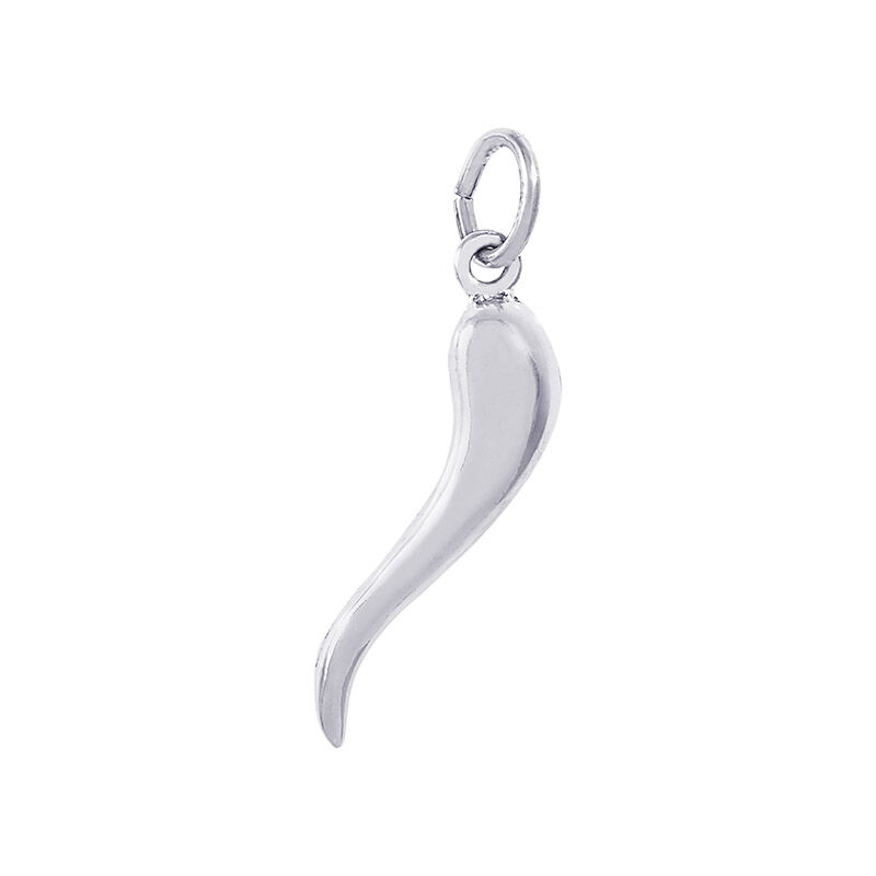 Italian Horn Sterling Silver Charm image number null