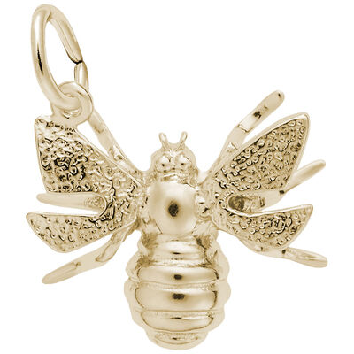 Bee Charm in 10k Yellow Gold