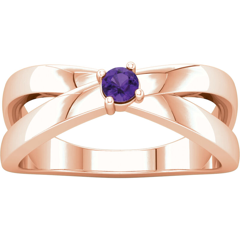 1-Stone Family Ring in 14k Rose Gold image number null