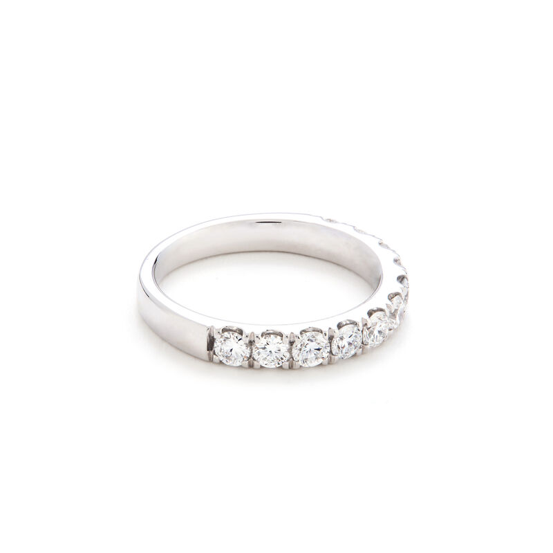 Lab Grown Diamond 1ctw. 14k White Gold Anniversary Ring image number null