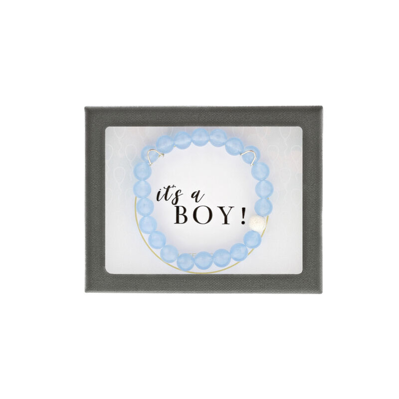 "It's A Boy" Blue Quartzite Bracelet in Sterling Silver image number null