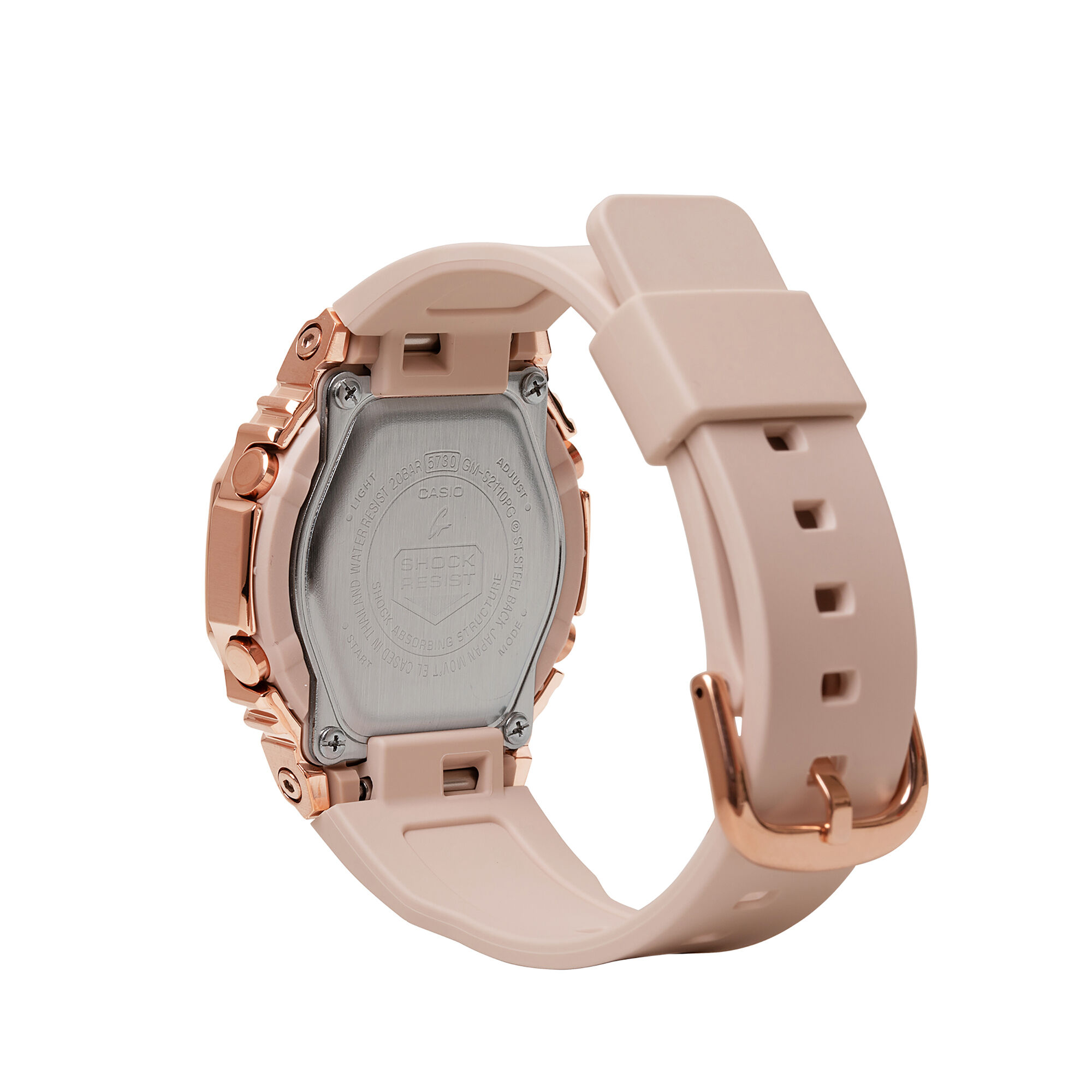 G-Shock Ladies' Analog-Digital Rose Dial Pink Resin Strap 40.5mm