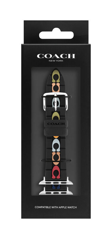 Coach Ladies' Multi-Color Rubber Apple Watch Strap 14700100 image number null