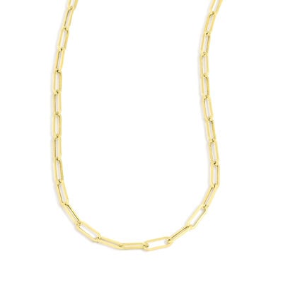 Paperclip Chain 18" in 14k Yellow Gold ( 2.5mm)