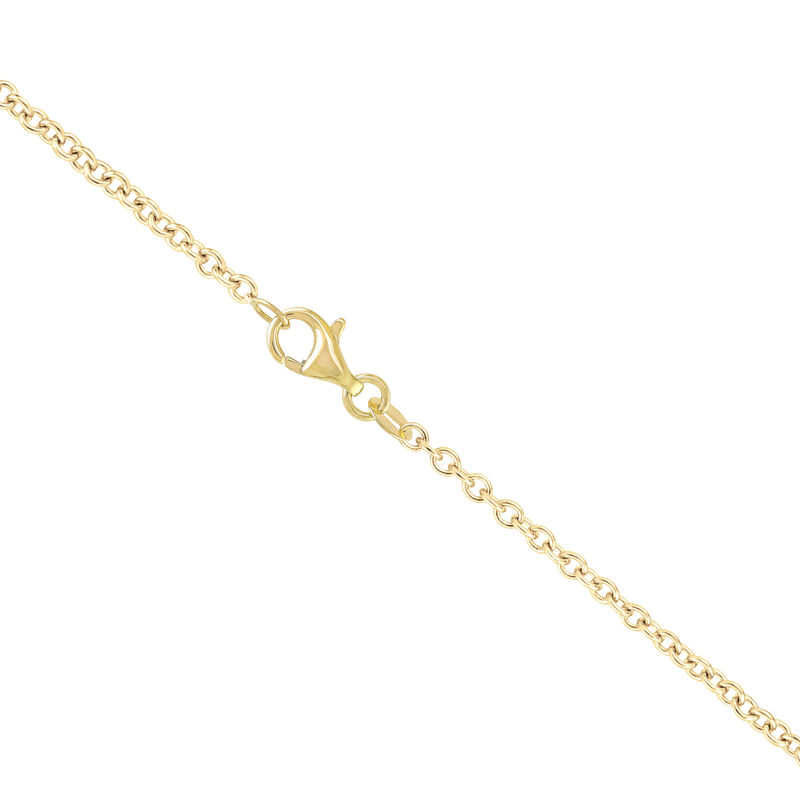 Cushion-Cut Amethyst & Diamond Necklace in 10k Yellow Gold image number null