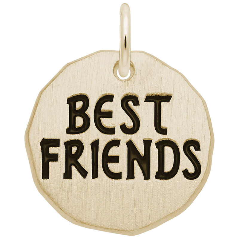 Best Friends Charm Tag in 14K Yellow Gold image number null