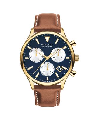 Movado Heritage Series Calendoplan Chronograph Blue Dial 3650148