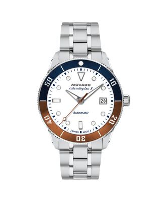 Movado Heritage Calendoplan S Automatic Watch White Lacquer Dial 3650222