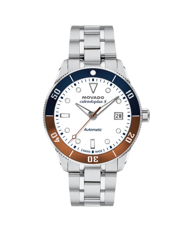 Movado Heritage Calendoplan S Automatic Watch White Lacquer Dial 3650222 image number null