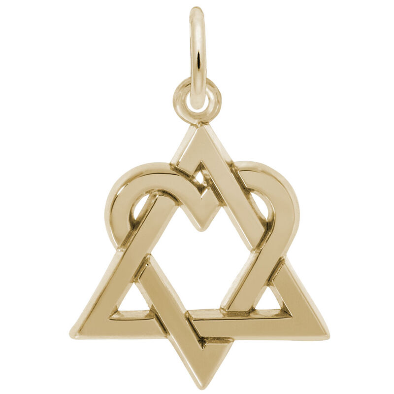 Adoption Logo Sterling Silver & Yellow Gold Plated Charm image number null