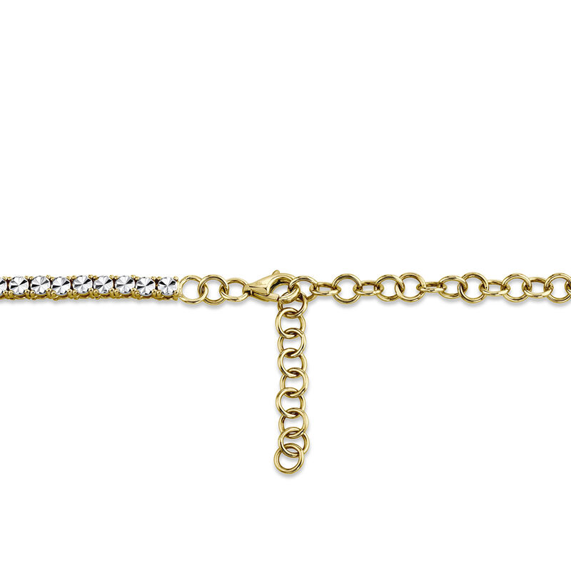 Shy Creation Diamond 1ctw. Tennis Necklace in 14k Yellow Gold image number null