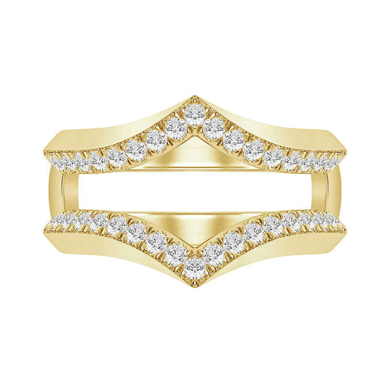 Brilliant-Cut Lab Grown .50ctw. Diamond Chevron Insert in 14k Yellow Gold image number null