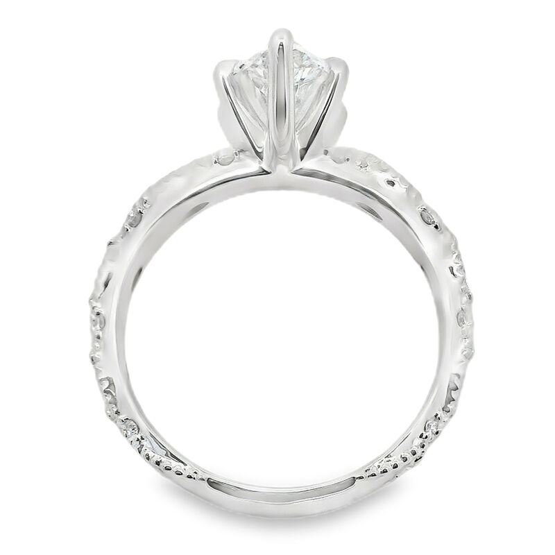 Marquise Lab Grown Diamond 2 1/4ctw. Milgrain Engagement Ring in 14k White Gold image number null